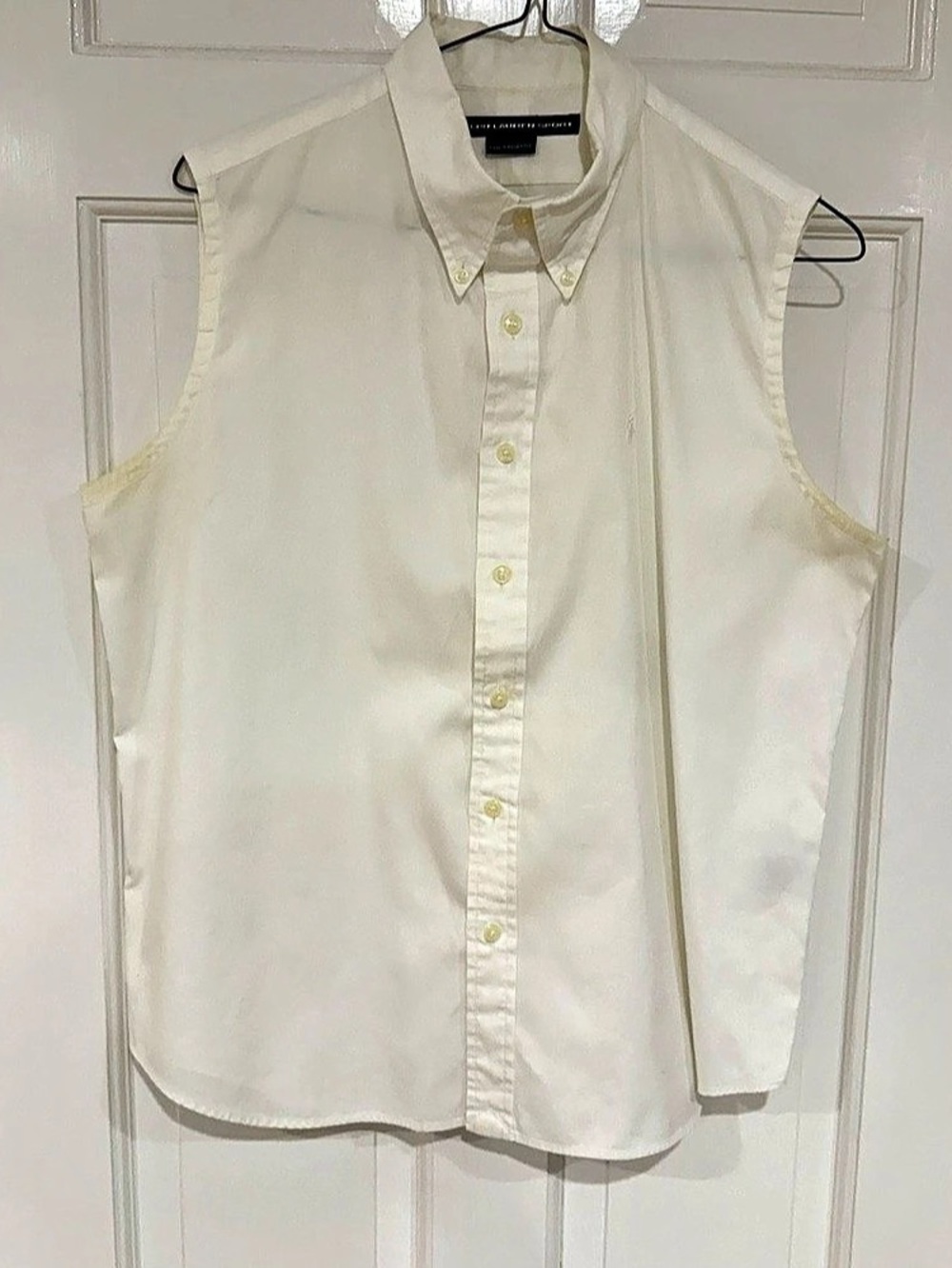 Ralph Lauren Sport Sleeveless Button-Down Shirt White